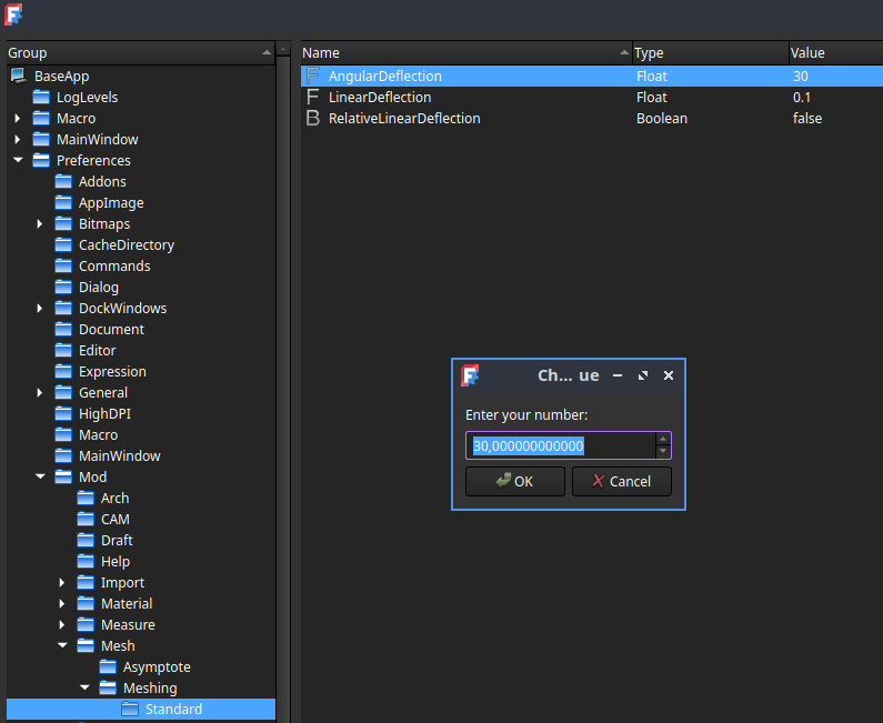 STD Algo dflt settings